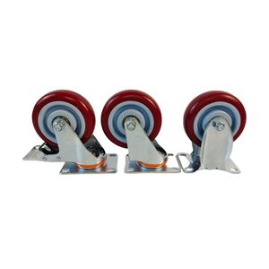Indústria Fixa Rodízio Rodas <span class=keywords><strong>3</strong></span>/4 Polegada Pp Material Roda Fixa Giratória Freio Bloqueio Rodízios Móveis - Product Image 1