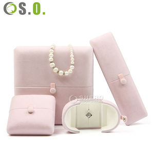 Coffret à bijoux double ouverture en velours pour bagues, colliers, boucles d'oreilles, bracelets – Plusieurs couleurs disponibles pour cadeaux, présentation et rangement - Product Image 1