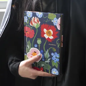 Wholesale Journal Printing Trip Planner 2024 Hardcover A5 Stationary Daily Weekly Monthly Flower Notebook