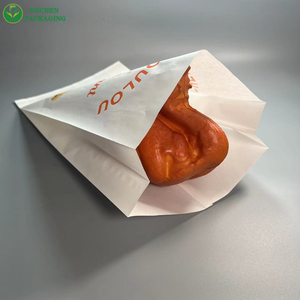 Paper Shipping Bag Hot Chicken Bags Supplier Take Away Food Paper Bags With Labels