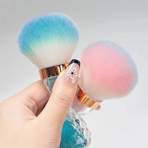 Brocha de Uñas Qianya Tiktok Ins <span class=keywords><strong>Sandclock</strong></span>, Nuevo Diseño, para Polvo de Uñas, Limpieza de Polvo, Brocha de Maquillaje para Ojos y Rostro con Diamantes de Imitación - Product Image 1