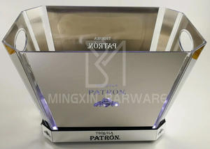 Cubo de hielo LED Hexagonal de gran capacidad, enfriador luminiscente para champán, vino y licores, accesorio para Bar de fiesta - Product Image 5