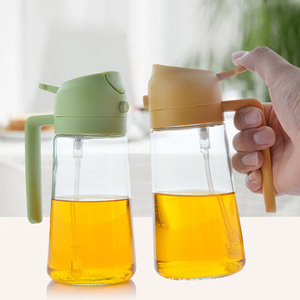 Spruzzatore d'Olio in Vetro 2 in 1, Dispenser per Olio da Cucina, Bottiglia <span class=keywords><strong>Spray</strong></span> Premium per Alimenti con Controllo Porzioni per Insalata, Frittura, Barbecue - Product Image 3