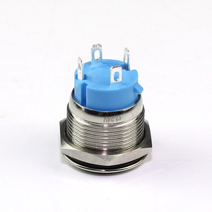 4-pin không thấm nước On/Off điện kim loại <span class=keywords><strong>push</strong></span> <span class=keywords><strong>button</strong></span> latching chuyển IP67 cấp cho thiết bị nhà 19 Mét biểu tượng - Product Image 3