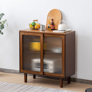 Solid Wood <b>Sideboard</b> Japanese Style Living Room <b>Storage</b> Cabinet Modern Minimalist Tea Cabinet Integrated <b>Storage</b> Low Cabinet - Product Image 4