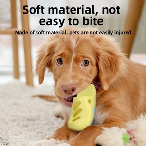 Brosse de bain en plastique souple <span class=keywords><strong>pour</strong></span> chiens et chats, brosse de massage manuelle à poils ergonomiques, accessoires de toilettage et de nettoyage quotidiens - Product Image 4