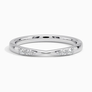 Bague Chic en Moissanite Courbée Plaqué Argent, Bijou Élégant et Tendance pour Femme, Idéale pour Fiançailles, Anniversaire et Usage Quotidien - Product Image 4