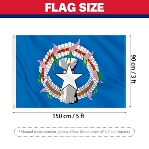 Bandera <span class=keywords><strong>de</strong></span> las Islas Marianas del Norte <span class=keywords><strong>de</strong></span> 3x5 Pies, Bandera Nacional <span class=keywords><strong>de</strong></span> CNMI, Poliéster 100D, Decoración para Exteriores, Ojales, Banderas Personalizadas <span class=keywords><strong>de</strong></span> las Islas del Pacífico - Product Image 2