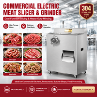 Machine à trancher et à hacher la viande électrique en acier inoxydable BlinkSong, pour usage commercial, robuste, pour la cuisine des restaurants
