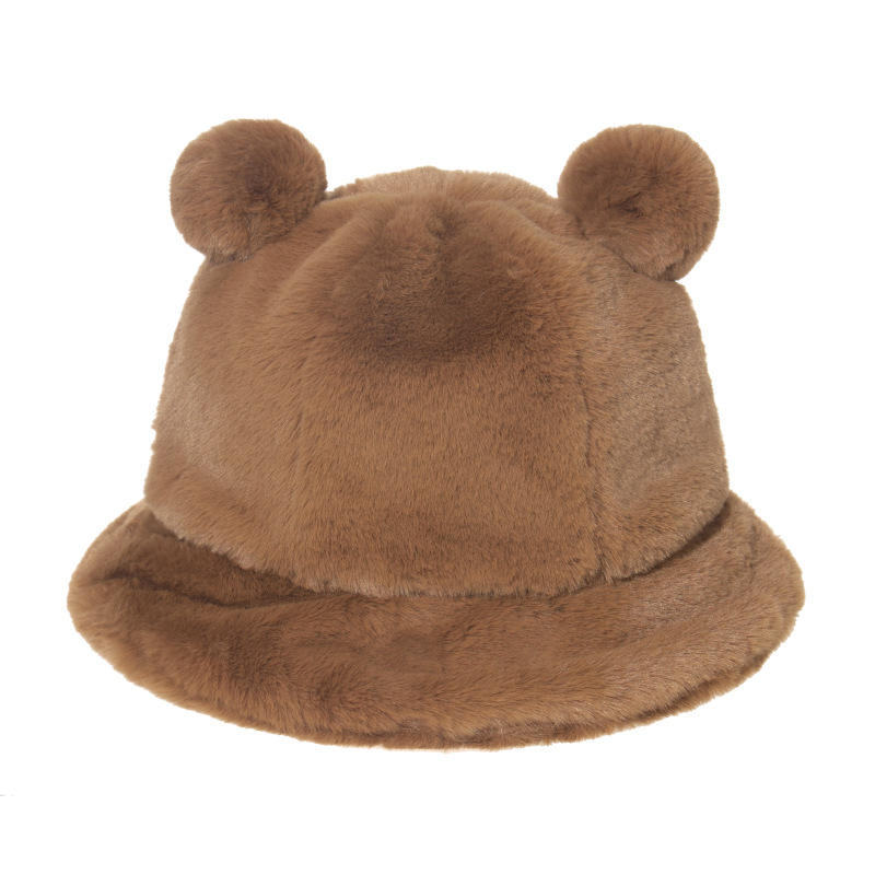 Fuzzy Bear Bucket Hat Fuzzy Bucket Hat For Women Furry Fur Bucket