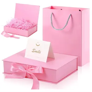 Packaging Box Cardboard Luxury Rigid Paper Mailer Box Packaging Gift Shipping Boxes Light Pink With Custom Your Own Logo