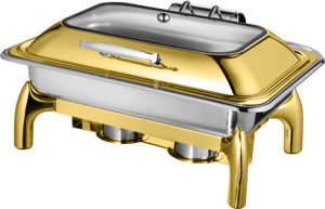 Réchaud à induction moderne en aluminium vert bronze, <span class=keywords><strong>plat</strong></span> rectangulaire avec couvercle à roulettes, support pour bol, <span class=keywords><strong>chauffe</strong></span>-<span class=keywords><strong>bougie</strong></span>, matériau 11l - Product Image 6