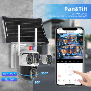 كاميرا Hongnaer بدقة 12 ميجابكسل لاسلكية تعمل بالطاقة الشمسية وتدعم WiFi/4G PTZ، تعمل بتطبيق V380 Pro Eseecloud بعدستين/<span class=keywords><strong>3</strong></span> عدسات، كاميرا مراقبة CCTV أمنية بشريحة SIM 4G تعمل بالطاقة الشمسية - Product Image 5