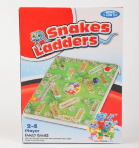 어린이를위한 인기있는 뱀 사다리 게임 4 인용 체스 뱀 사다리 위험 보드 게임 선물 교육 완구
