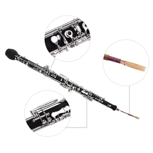Cor anglais professionnel Alto Oboe en Fa, corps en <span class=keywords><strong>bois</strong></span> synthétique, clés argentées, instrument à vent avec anches et gants - Product Image 6