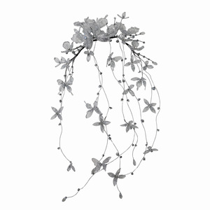 Couronne de cheveux féerique éthérée faite à la main, design original 2026 - Accessoire de mariage haut de gamme - Product Image 5
