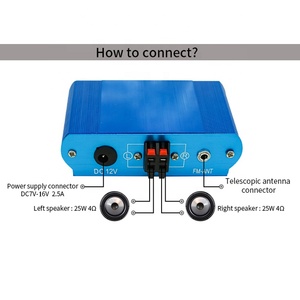 DC 7V-16V Amplificador 2X25W <span class=keywords><strong>Bluetooth</strong></span> Caja de módulo de reproductor de MP3 inalámbrico con radio FM 87,5 Mhz-108Mhz - Product Image 2