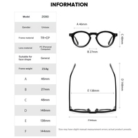 Lunettes de jeu rondes rétro OEM/ODM, monture optique vintage en acétate de haute qualité, hommes femmes, anti-lumière bleue, lunettes de protection