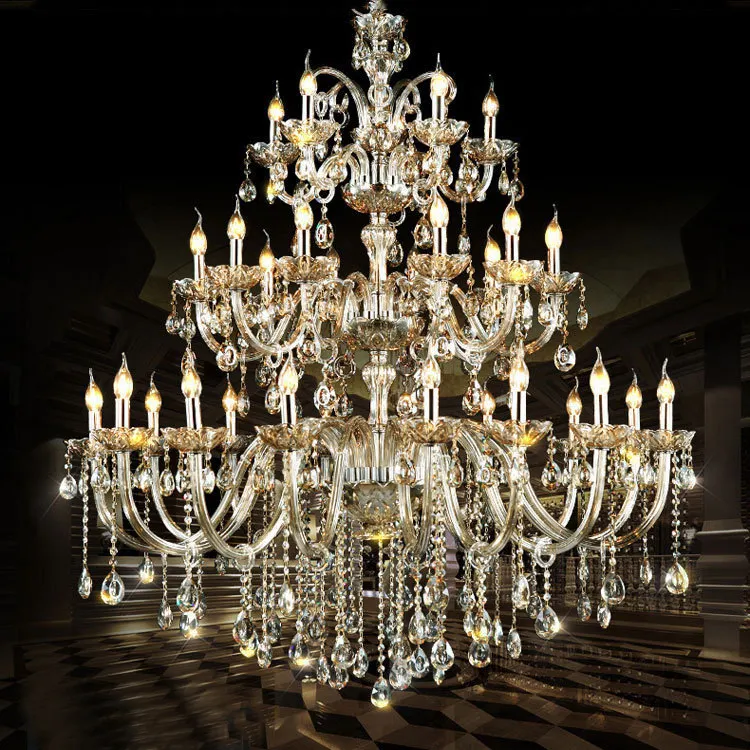 Cognac Maria Theresa Pendel leuchte Hochzeit Hotel Center Dekoration K9 Kristall Kronleuchter