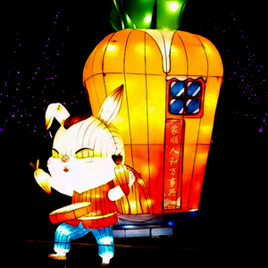 <span class=keywords><strong>Prix</strong></span> moins cher extérieur étanche Style chinois lanternes volant Festival soie Led lapin animaux lanternes pour <span class=keywords><strong>prix</strong></span> de gros - Product Image 3