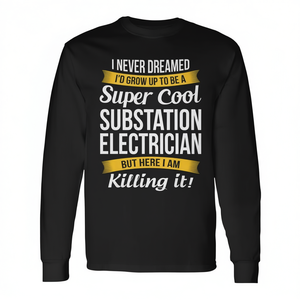 T-shirt à manches longues pour électricien de poste de transformation – Superbe chemise de travail - Product Image 2