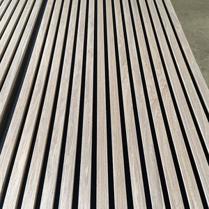 AKU PANELS Modern Acoustic Veneer Finish Wooden Slats Board for Bedroom Hotel <strong>Hall</strong> &amp; Studio 3D Design for Home Decor - Product Image 5