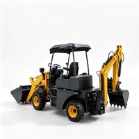 Wheel Loader Kompak Backhoe Loader Mesin Diesel Bertenaga Peralatan Penggalian Efisiensi Tinggi Infrastruktur Pembangunan Jalan