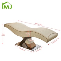 Table de massage en cuir PU pour soins du visage, lit de beauté incurvé pour salon de tatouage et extensions de cils