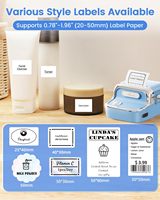 Phomemo M150 Mini 40x30mm Printer Label Thermal Nirkabel Isi Ulang untuk Rumah, Usaha Kecil, dan Organisasi