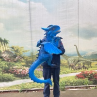 Marionnette à main adulte Dragon dinosaure réaliste animatronique à commande manuelle