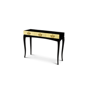 Chine Foshan Fabricant de meubles Marque italienne Moderne Minimaliste Luxe Trinity Gold Console Prix abordable - Product Image 1