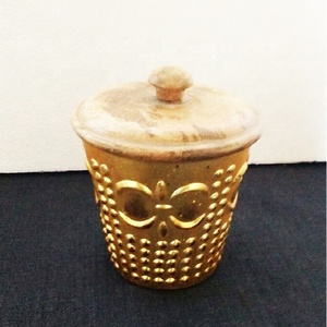 decorative Candle jars with wax - Product Image 1