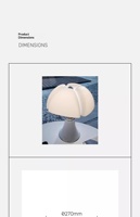 Lampe de table en forme de pétale de style américain avec source de lumière LED, commande par bouton, design minimaliste pour les chambres d'hôtel, les chambres à coucher, les cafés, les bars