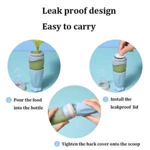 Biberons en silicone 90ml pour l'entraînement des bébés <span class=keywords><strong>Biberon</strong></span> pour <span class=keywords><strong>céréales</strong></span> Complément alimentaire <span class=keywords><strong>Biberon</strong></span> pour bébé avec cuillère - Product Image 3