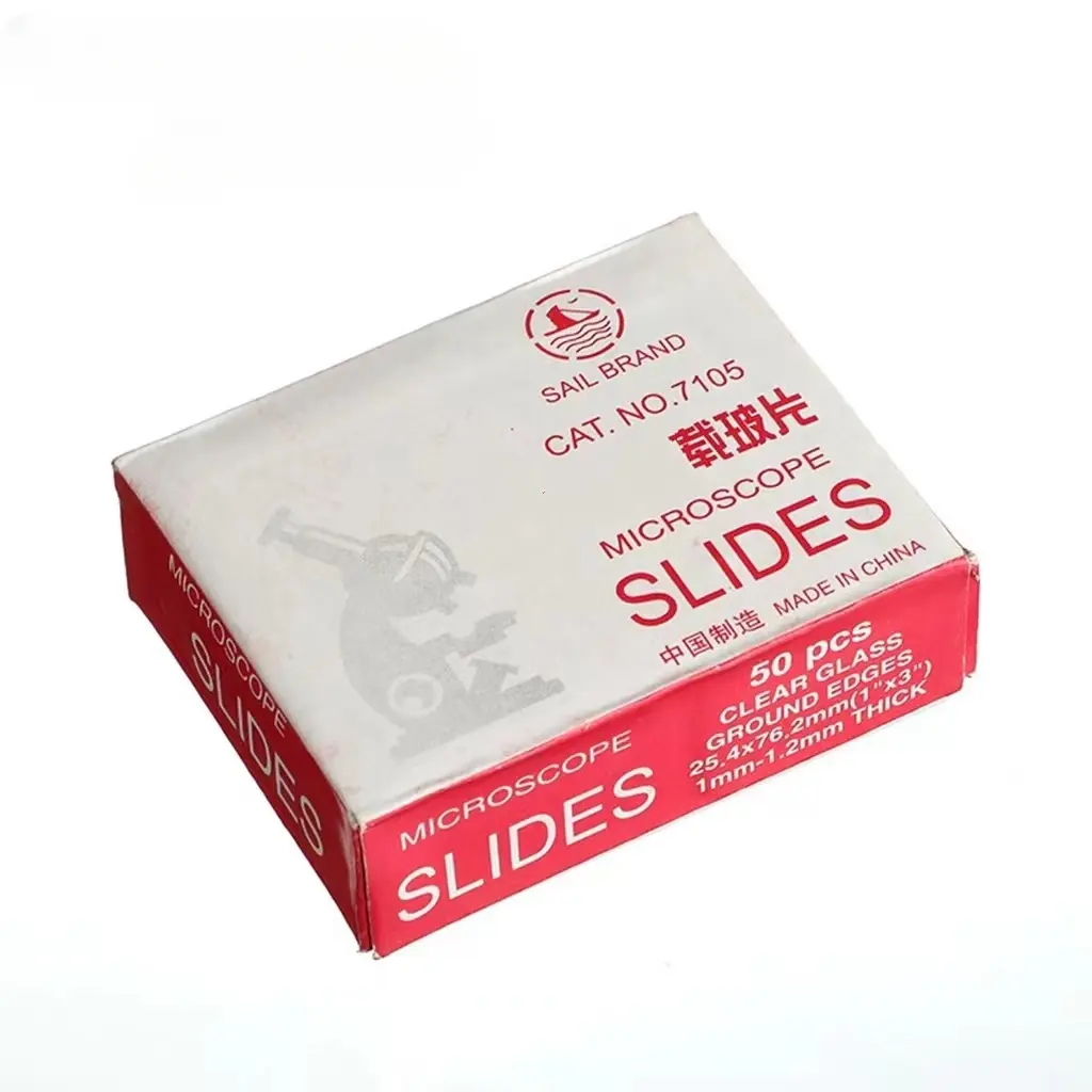Hot Sale 7101 Microscope Slides China Suppliers Clear Glass Microscope Glass Slides