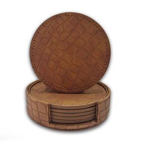 แผ่นรองแก้วกาแฟแบบกำหนดเองลดราคาพิเศษ  แผ่นรองแก้วหนัง PU สำหรับห้องอาหาร โรงแรม และบ้าน - Product Image 1