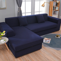 Nouveau design facile à vivre extensible durable anti-dérapant pour animaux de compagnie coloré l forme 7 places coin canapé couverture pour salon