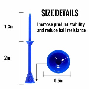 <b>Golf</b> Tees Durable Plastic 100 Pieces Blue Yellow Orange White For <b>Golf</b> Practice And Play - Product Image 4