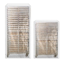 Plateau de cuisson en Pvc Transparent plateau à pain couvercle de support en plastique cache-poussière Transparent pour le chariot de cuisson