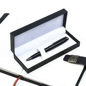 promotional luxury black stainless steel ball pen for gift