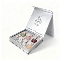Boîte vide en carton personnalisée pour bouteille de soin des ongles en gel Boîtes magnétiques en papier pour vernis à ongles Boîte d'emballage de parfum biodégradable