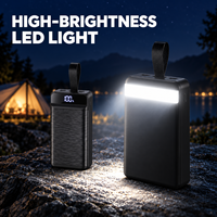 Batterie externe haute capacité 60000mAh, charge 22.5W avec lampe LED, écran numérique et sangle de transport portable pour le camping en plein air