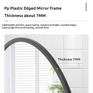 Espejo de Baño Decorativo Minimalista Autoadhesivo Sin Perforaciones, Espejo de Maquillaje de Pared Removible Sin Perforaciones - Product Image 5