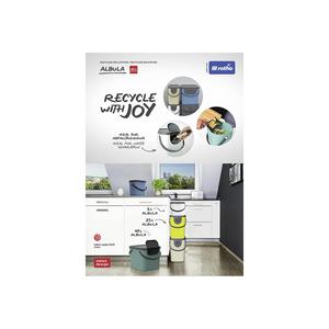 Rotho Albula Recycling <b>Bin</b> 6L 25L 40L Waste Separation Kitchen Use - Product Image 1
