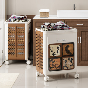 <span class=keywords><strong>Panier</strong></span> à <span class=keywords><strong>linge</strong></span> <span class=keywords><strong>sale</strong></span> pliable de style vintage en PP, grande capacité, gain de place, pour salle de bain, outil magique pour le rangement et le changement - Product Image 1