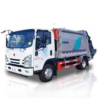 Camion compacteur de déchets ISUZU Blue Dongfeng 8m³ 1000kg Extensions 2800/3300 L Résidentiel Rotatif pour eau chaude et gouttières