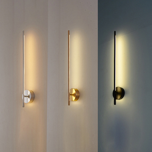 Iron Wall Lamp Lights Led Lighting LED 9W Nordic Light Modern Stick Decorate Indoor Office Home Living Room Hotel Gold Black - Product Image 2