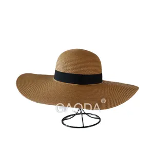 V Fashion Ladies Floppy Beach Straw Hat Summer Paper Hat