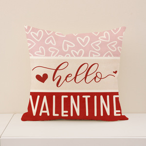 Vente en gros d'usine - Housse de coussin de style nordique pour la Saint-Valentin - Impression de lettres en forme de cœur <span class=keywords><strong>rouge</strong></span> - Housse de coussin polyvalente pour la décoration de la maison - Product Image 4