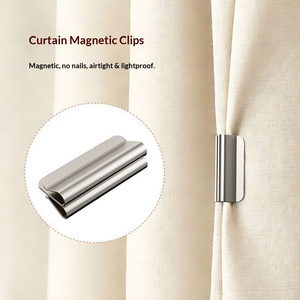 Attaches magnétiques pour <span class=keywords><strong>rideaux</strong></span>, attaches métalliques antirouille pour draperies, supports de <span class=keywords><strong>rideaux</strong></span> faciles à installer - Product Image 1